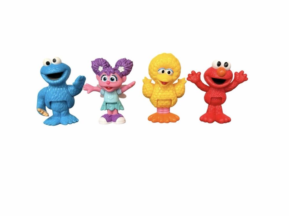 Sesame Street Neighborhood Friends 4 Pack Figures Just Play Big Bird Elmo Abby
